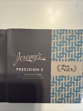 Jeremy's Precision 5 Razor Blades - Blue/Tan Packaging 8 razors brand new.